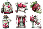 Whimsical Valentines Day Clipart, an Illustration by Daily.Designs (Thumbnail 3 of 7)