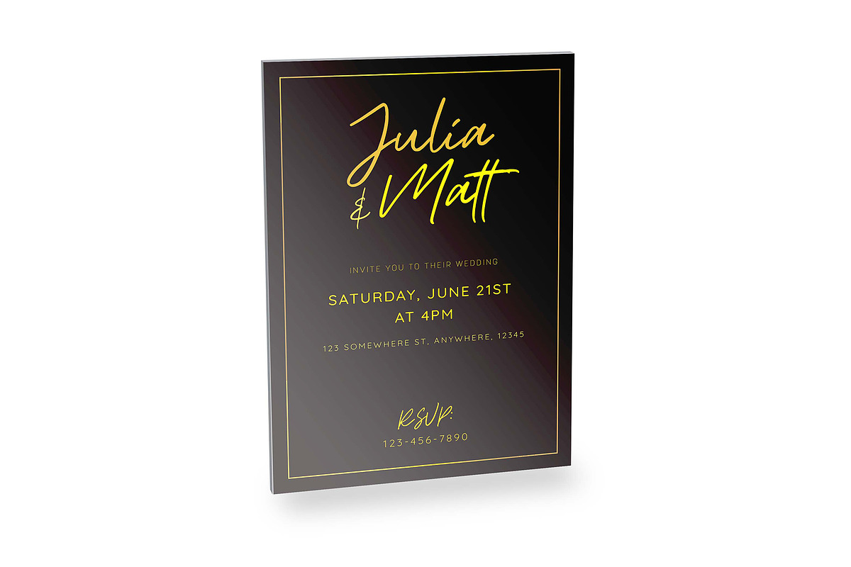 Wedding Invitation Mockup + Template, an Invitation Template by Korner (Photo 8 of 12)