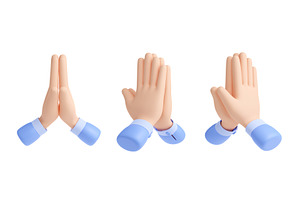 Pray, Sorry Hands Gesture, Hope 3d