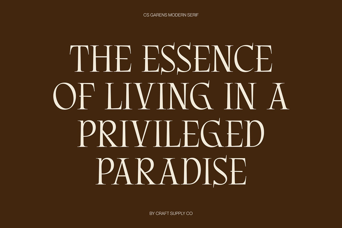CS Garens – Modern Serif Font, a Serif Font by Craft Supply Co. (Photo 6 of 8)