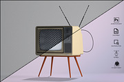 Retro Tv Mockup Pack, a Household Mockup by GraphicVil (Thumbnail 11 of 23)