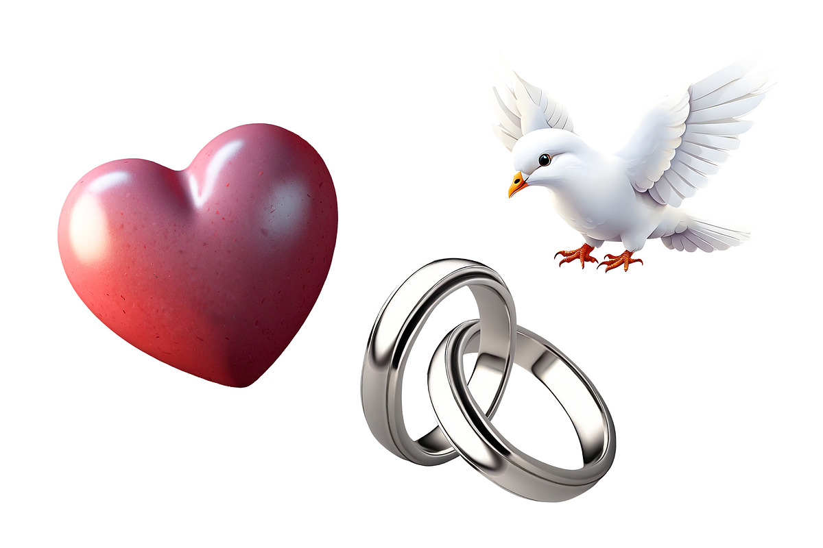 Wedding Png Elements, an Object Graphic by Black Spade Design (Photo 3 of 6)