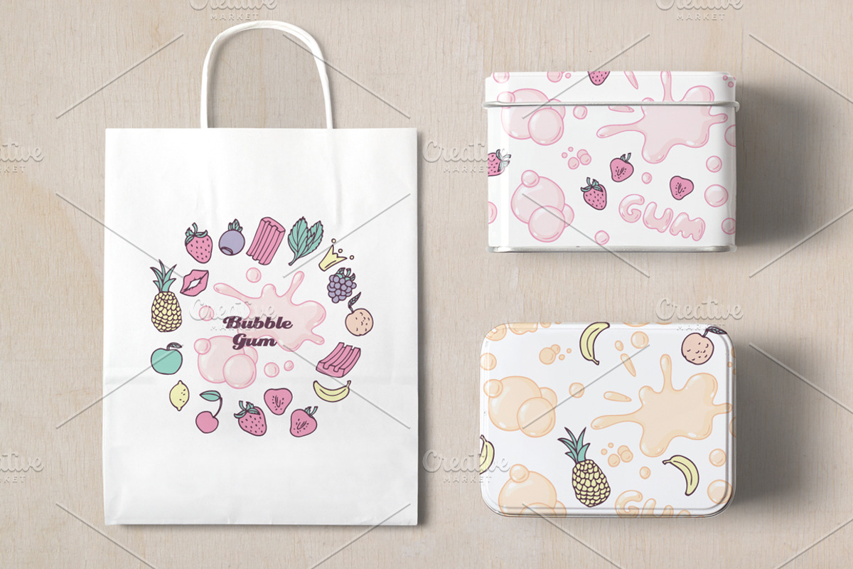 Bubble gum collection, a Pattern Graphic by Zhemchuzhina (Photo 2 of 8)