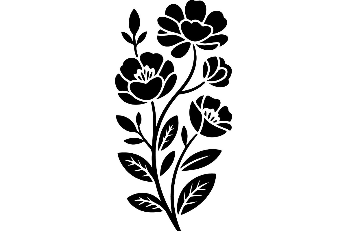 Elegant Floral Silhouette Set, an Object Graphic by Creativeshirt (Photo 8 of 13)