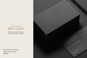 Elegant realistic business card mock