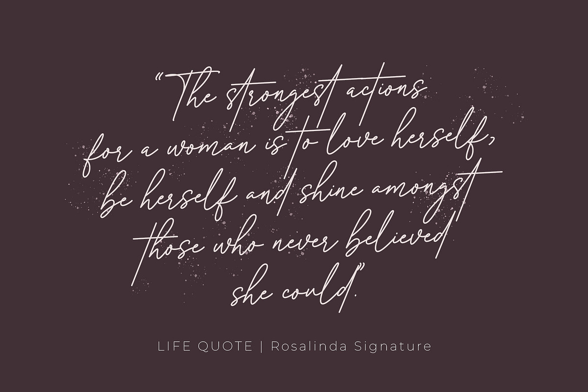 Rosalinda Signature Font, a Script Font by MJB Letters (Photo 3 of 10)