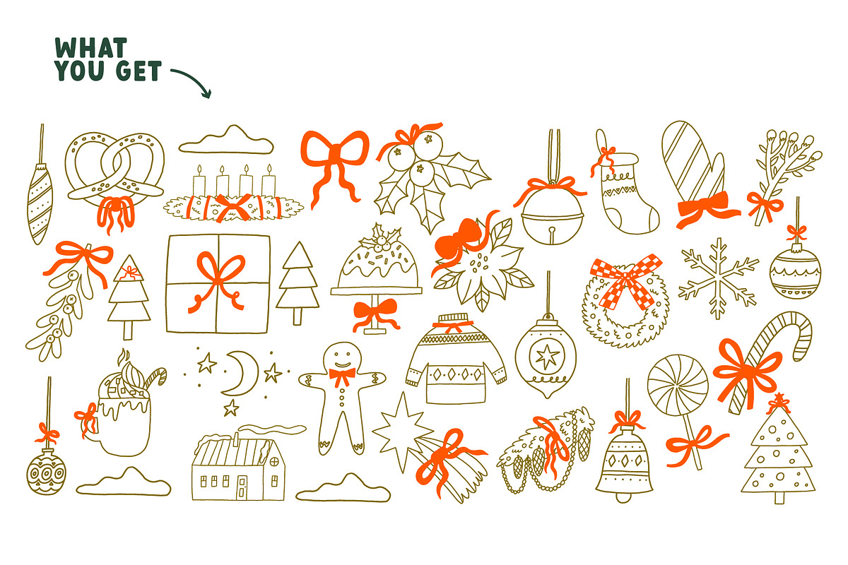 Christmas Advent Calendar Elements, an Object Graphic by AnkaDrozd (Photo 4 of 7)