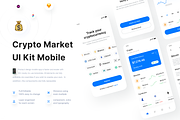 Crypto Market - UI Kit Mobile, an UI Kit Template by Korsa Agency (Thumbnail 1 of 6)