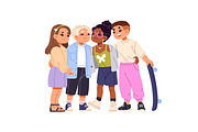 Cute, happy children hugging set, a Person Illustration by PaperTrident (Thumbnail 7 of 7)