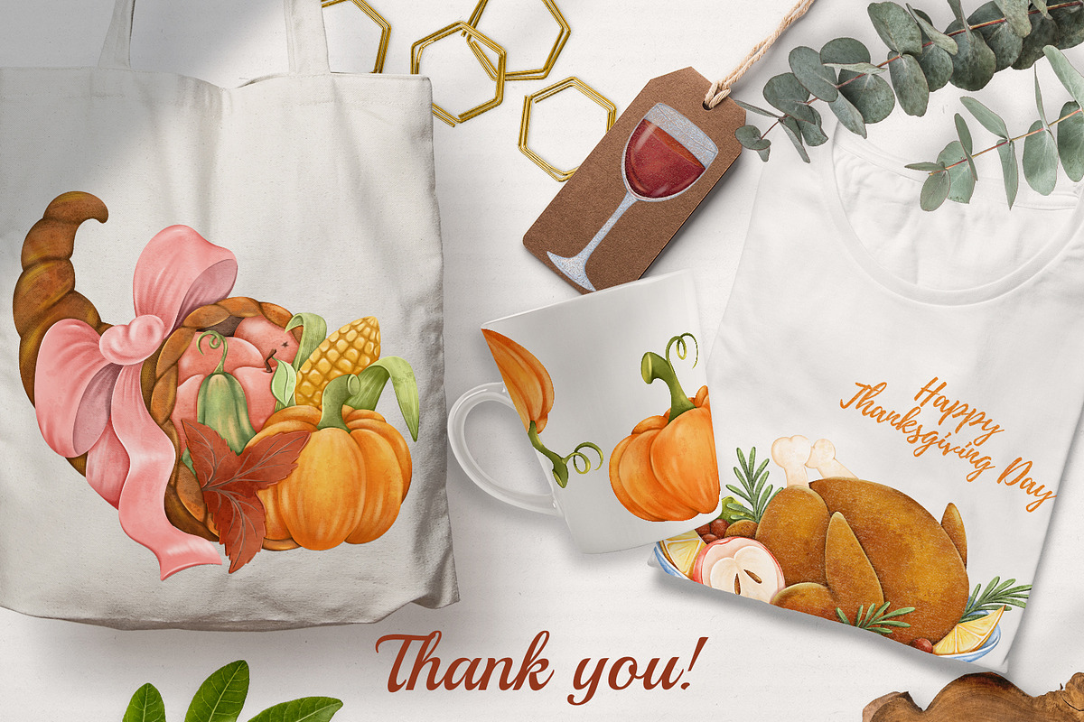 Thanksgiving day Clipart PNG Set, a Food Illustration by Mespilia (Photo 5 of 5)
