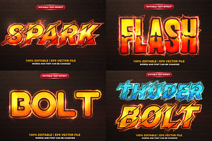 bolt spark editable text effect