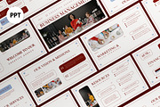 White Red Business Management PPT, a Presentation Template by graphicook (Thumbnail 1 of 4)