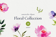 -30% Watercolor Floral Set, an Object Graphic by bloomscape (Thumbnail 1 of 6)