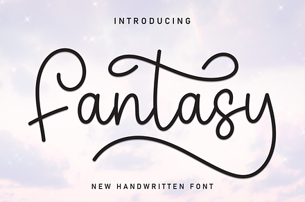 Fantasy | Script Font, a Handwritten Font by Scratchones