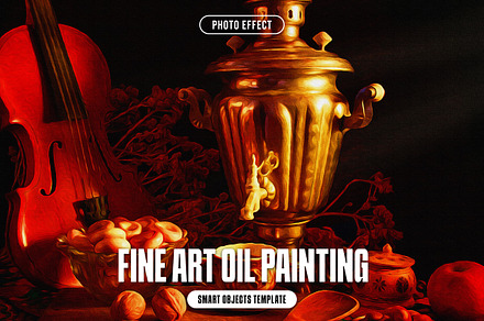 Fine Art Oil Painting Photo Effect, a Layer Style Add-On by iDoodle Studio