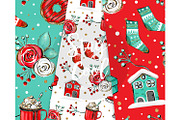 Winter digital paper, Christmas, a Pattern Graphic by Collart Studio (Thumbnail 2 of 9)