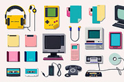 24 PNG 90s Retro Tech Icons Pack, a Background Graphic by adenpinkstore (Thumbnail 4 of 6)
