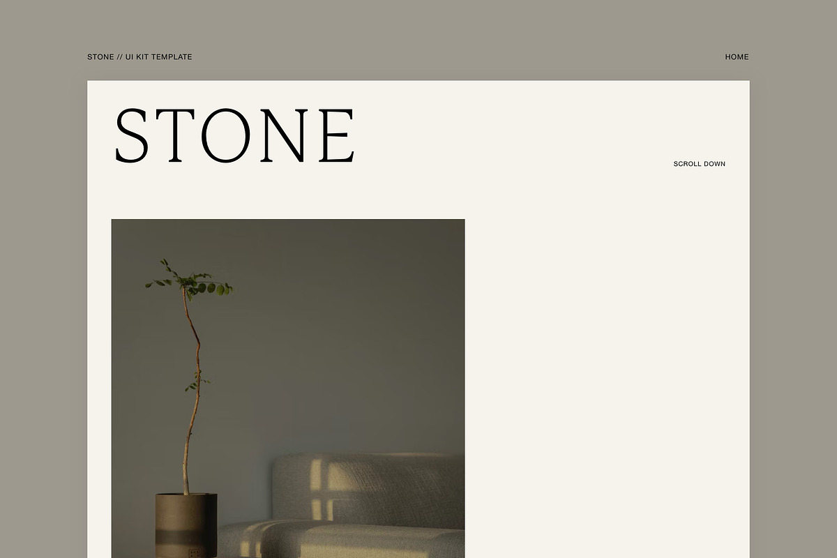Stone | Portfolio UI KIT Template, a Landing Page Template by Skolastika Phoebe (Photo 7 of 7)