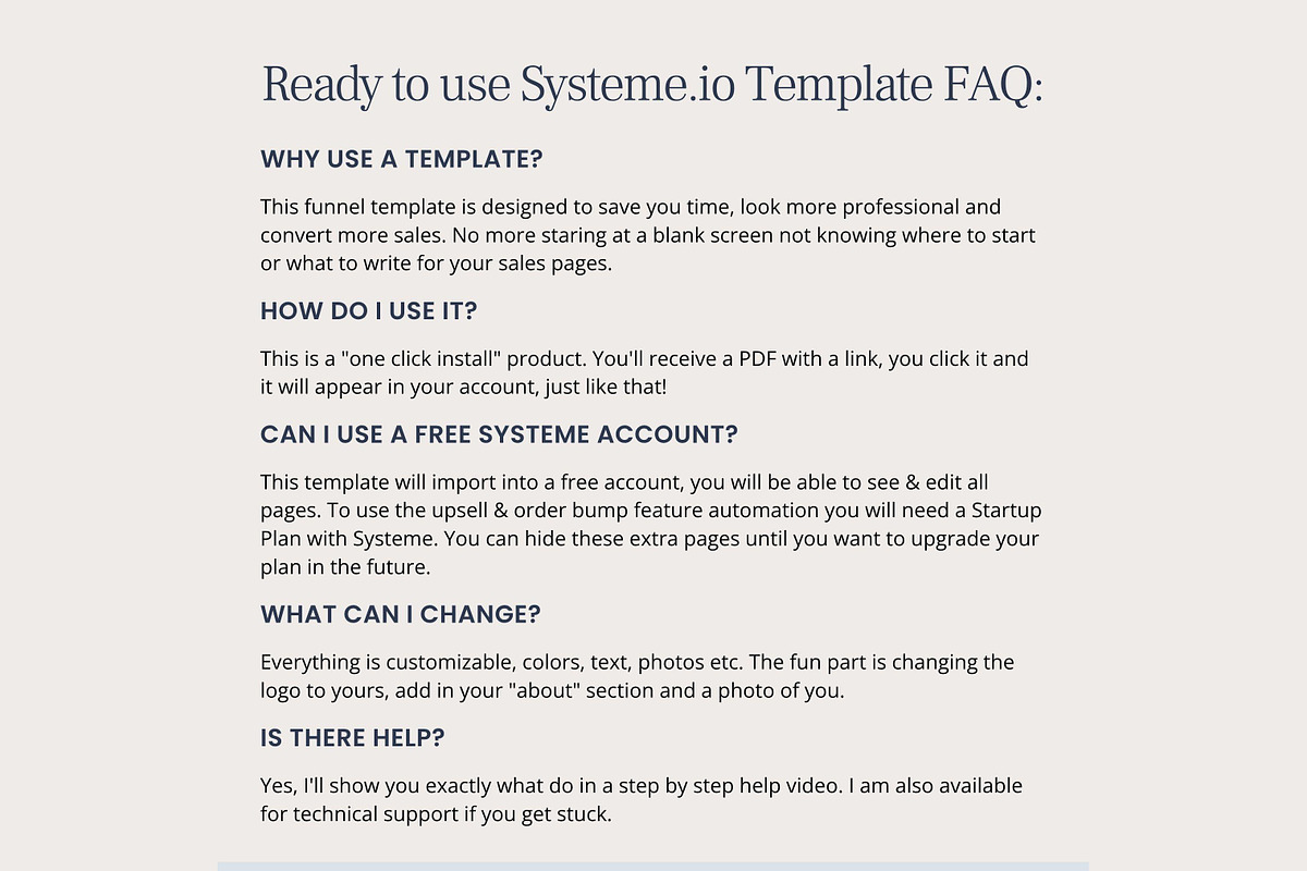 Systeme.io Summer Sales Funnel, a Landing Page Template by Hayley's Digital Hub (Photo 8 of 10)