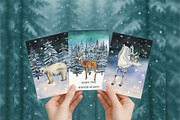 Winter Animal Watercolor Clipart Set, an Animal Illustration by DiashaArt (Thumbnail 13 of 22)