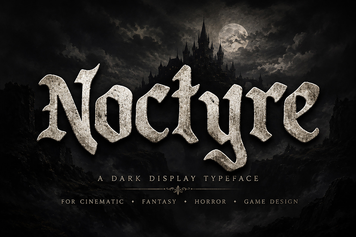 NOCTYRE, a Blackletter Font by Wow Magic (Photo 4 of 4)