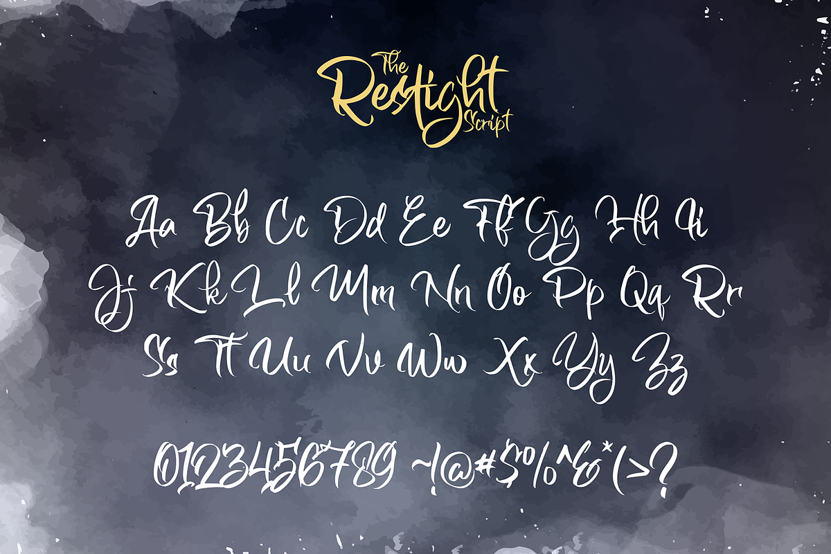 The Restight Script, a Font by figuree studio (Photo 9 of 10)