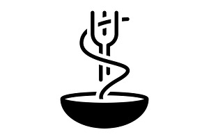 Italiano dish solid icon, a Solid Icon by Creative priyanka