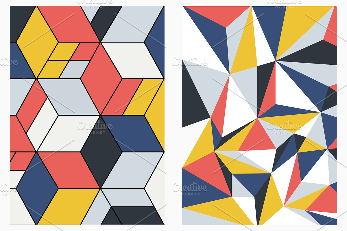 Abstract color retro covers., a Brochure Template by ExpressShop (Photo 3 of 5)
