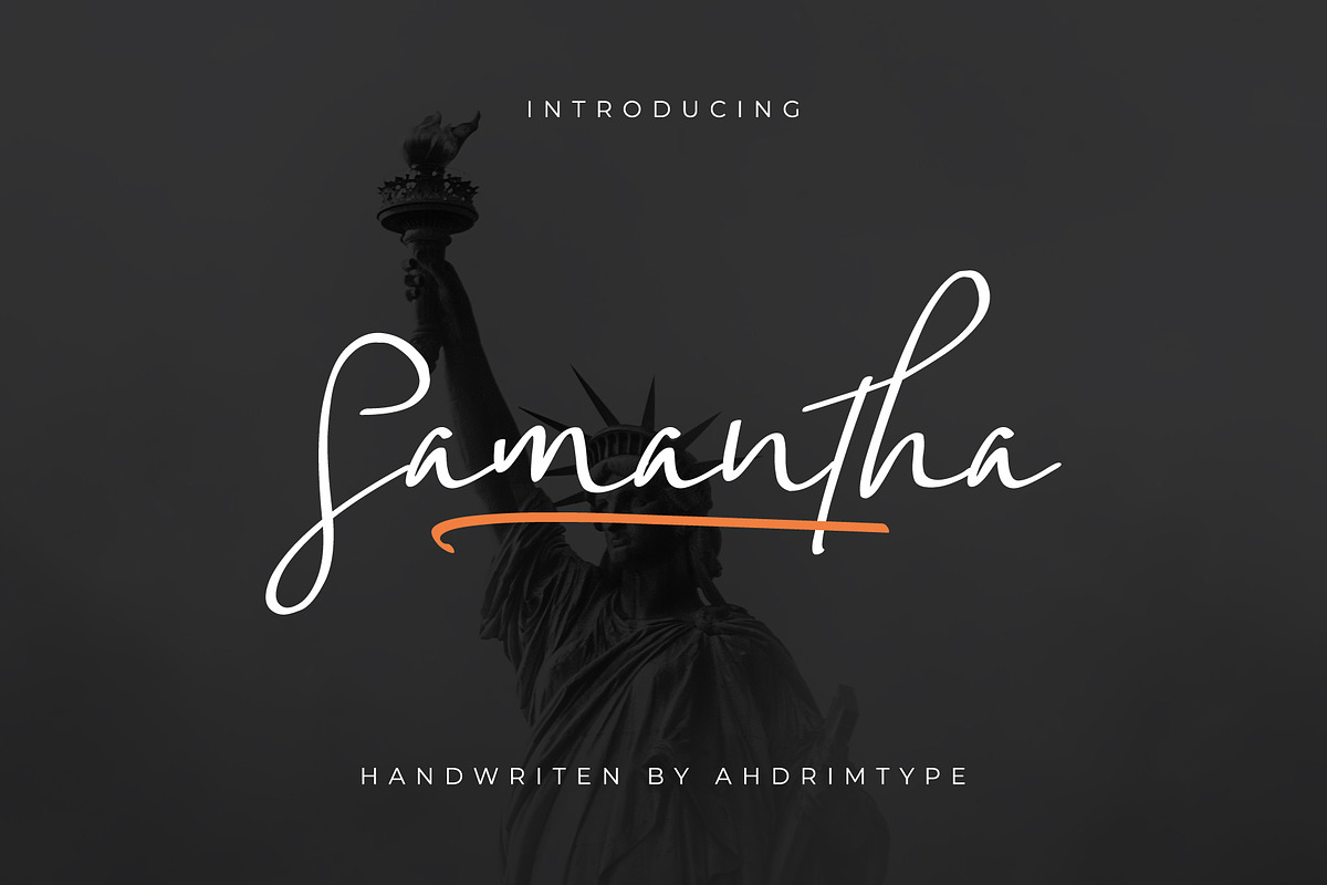 Samantha Handwriten, a Script Font by Rocket Template (Photo 1 of 10)