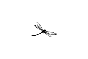 Minimalist Modern Dragonfly Logo