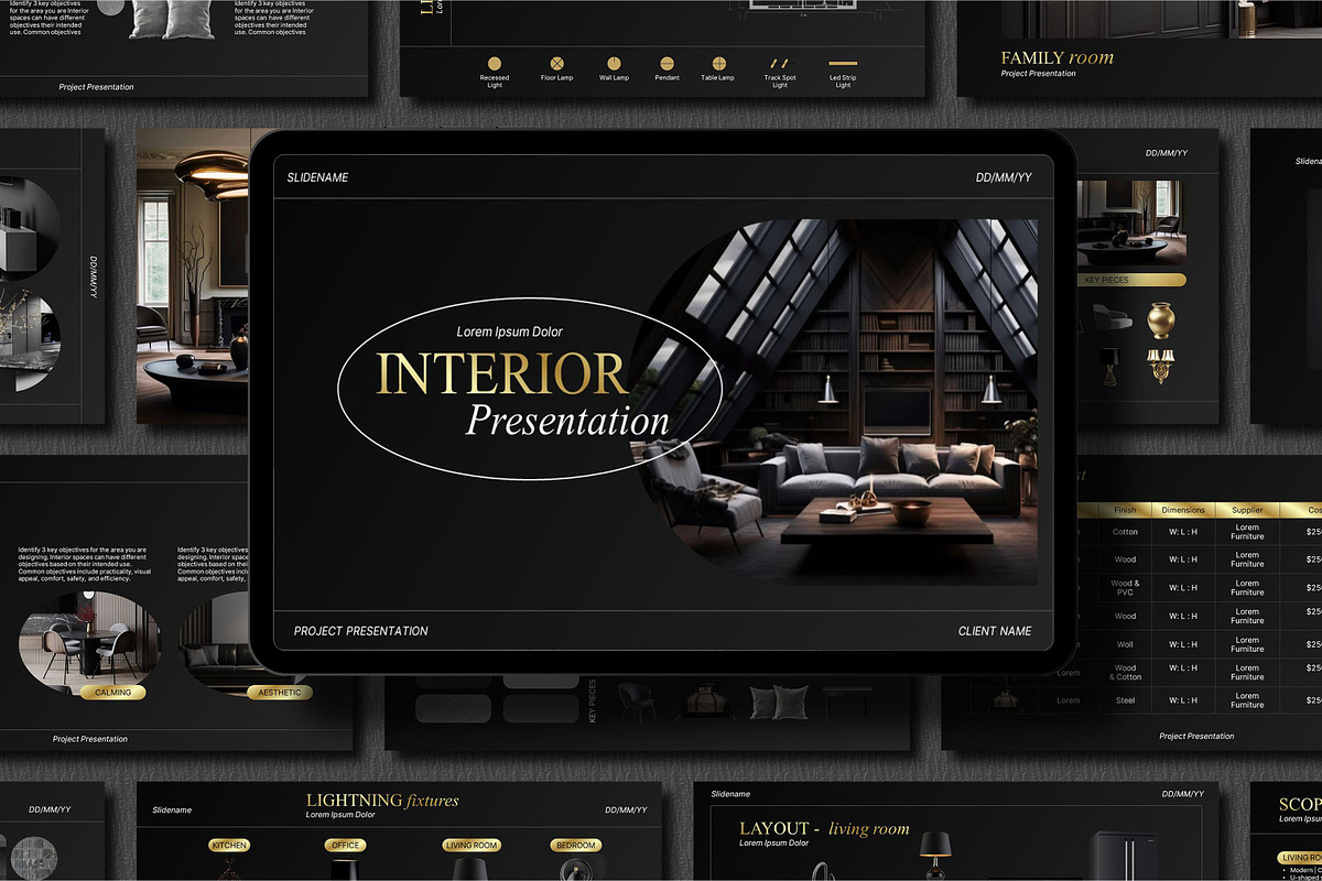 Luxury Interior Design Presentation, a Presentation Template by SKY ...