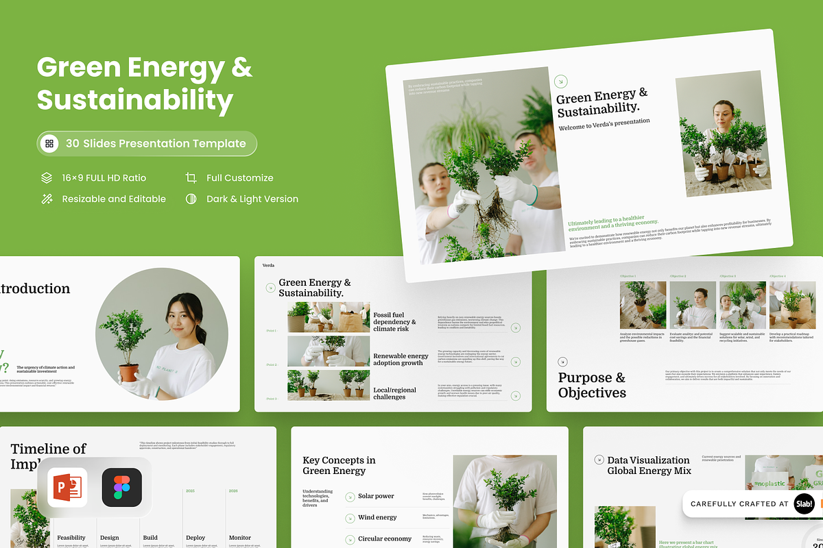 Verda-Green Energy & Sustainability, a Presentation Template by SLAB! Design (Photo 1 of 6)