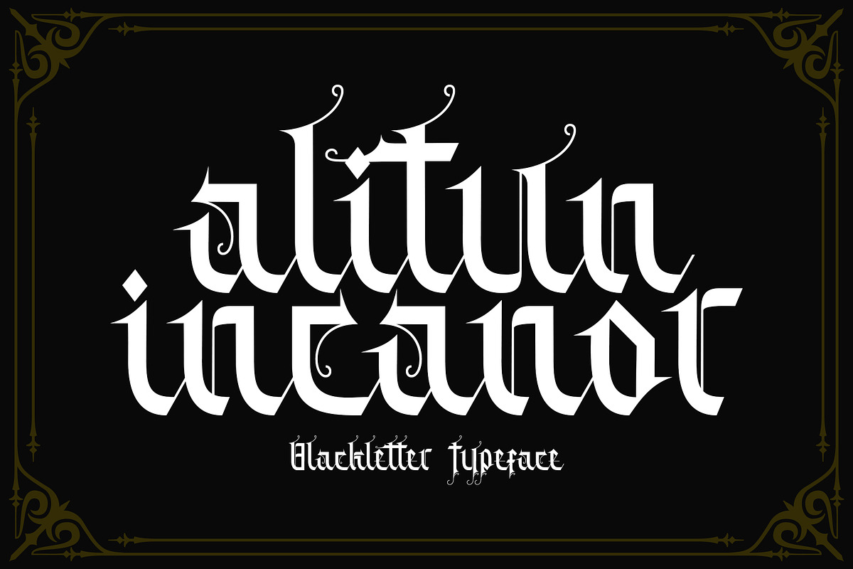 Alitun Incanor, a Blackletter Font by Propertype (Photo 1 of 10)