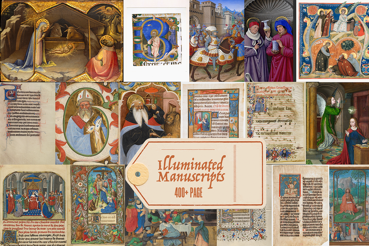 400+ lluminated Manuscripts Bundle, a Decorative Illustration by Digital Museum (Photo 1 of 11)