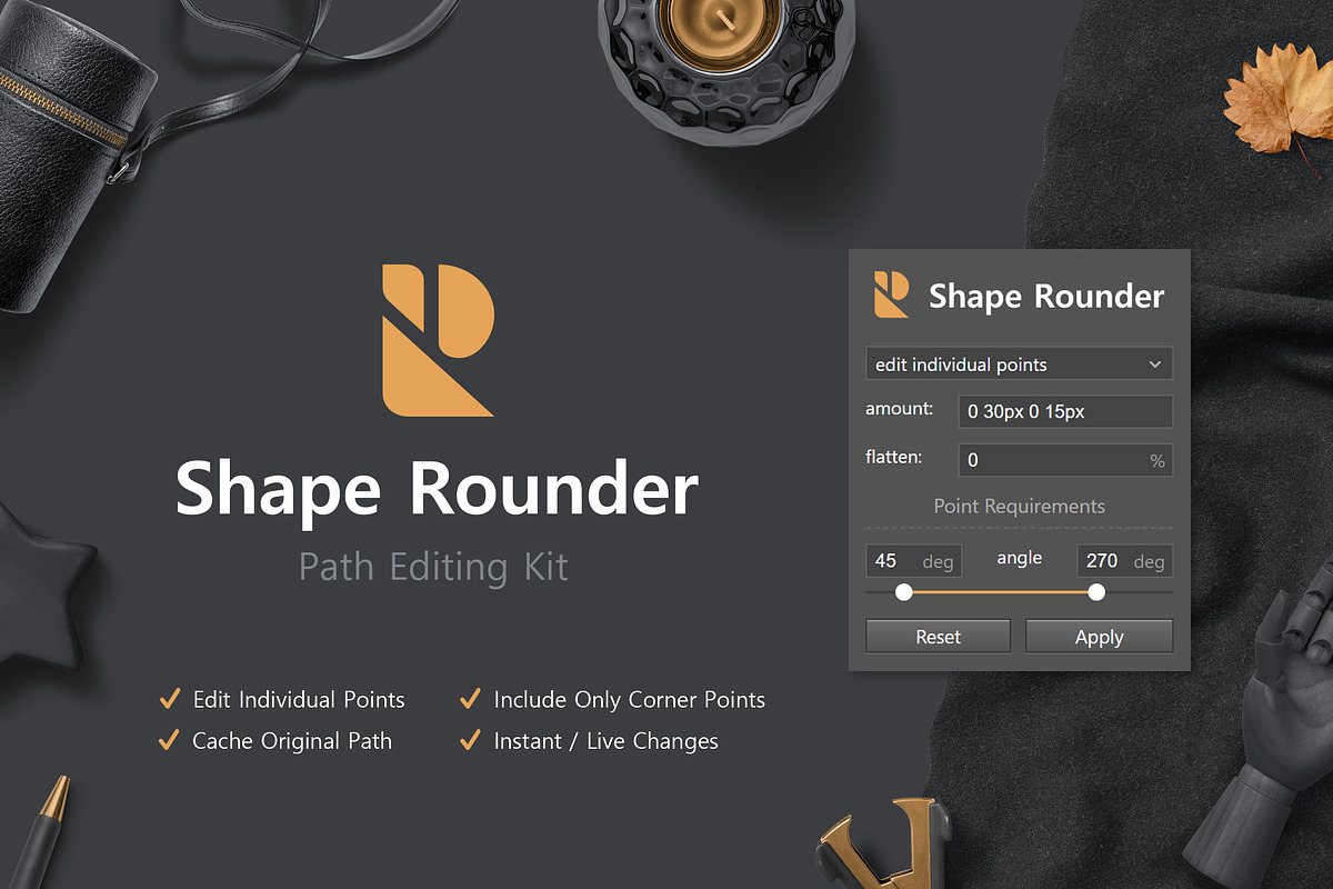 Shape Rounder - Path Editing Kit, a Plug-in Add-On by h3design (Photo 1 of 10)