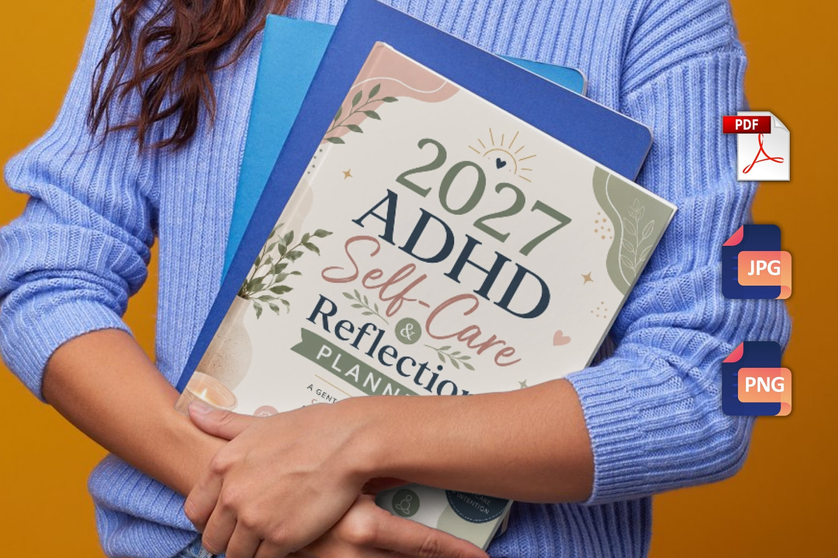 2027 ADHD Self-Care & Reflection Pla, a Stationery Template by Designmela01 (Photo 5 of 6)