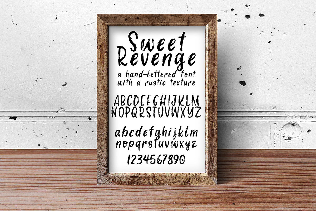 Sweet Revenge hand-lettered font preview 2