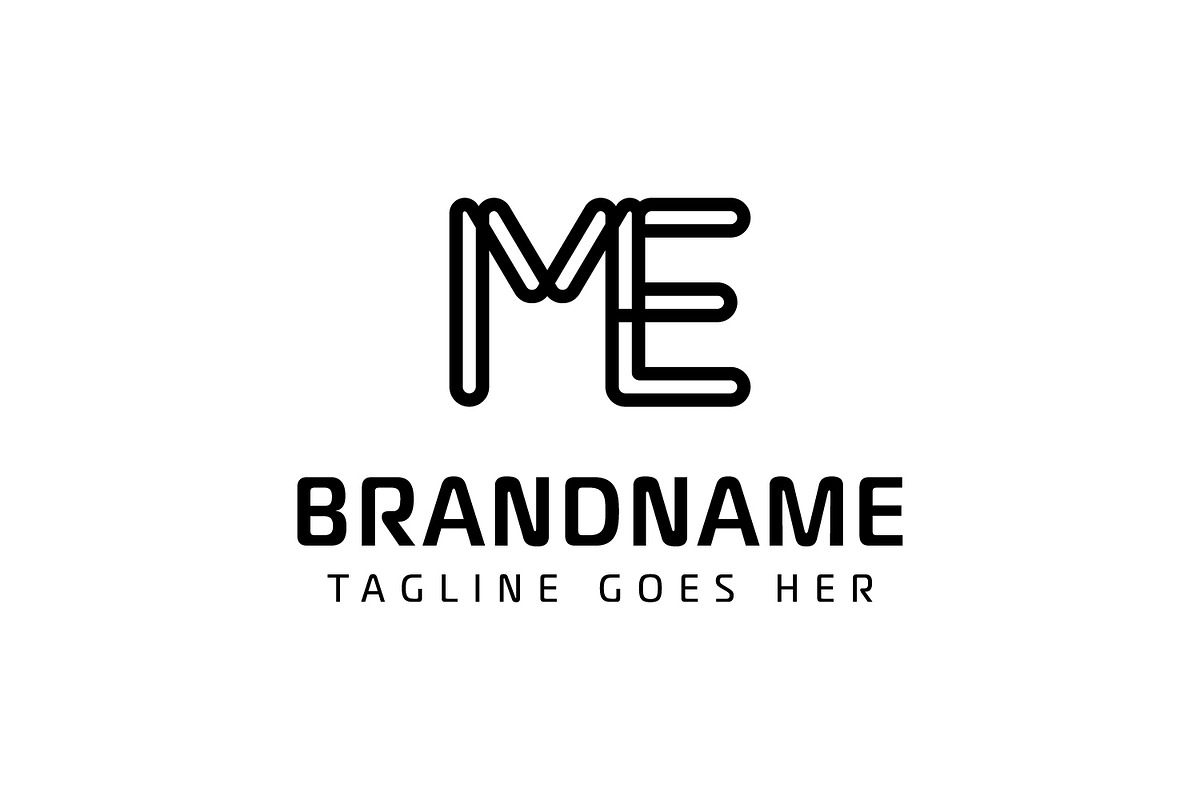 Letters ME Monogram Logo, a Design Template by Pray Art Design Studio