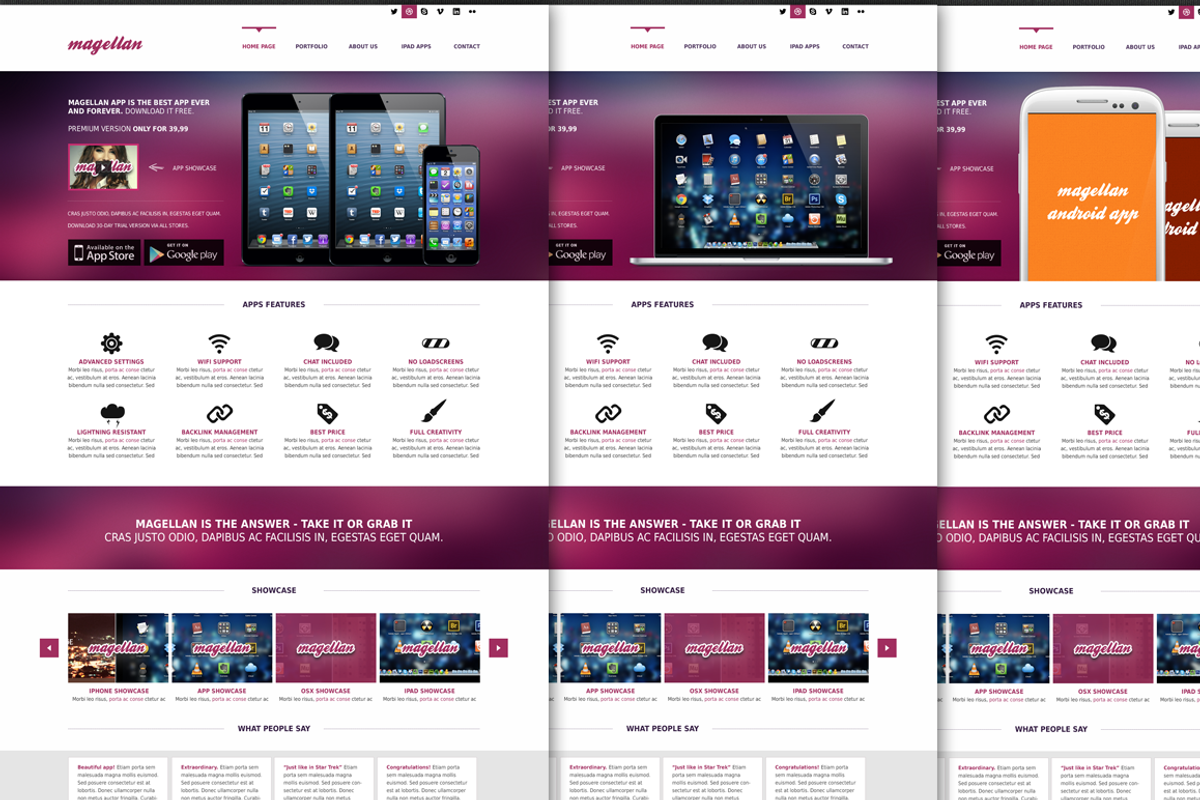Magellan template + retina ready, an App Template by JakubSpitzer (Photo 5 of 5)