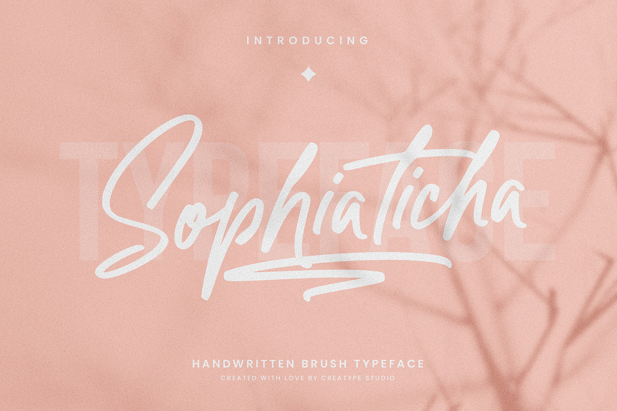 Sophiaticha Handwritten Brush, a Script Font by Creatype Studio (Photo 1 of 9)