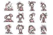 Cute Easter Clipart Bunny, an Illustration by Design Market (Thumbnail 3 of 3)