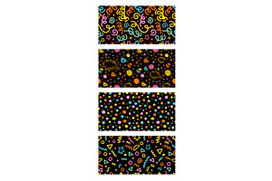 Fun simple colorful set pattern on, an Illustration by Nenahliadava Design