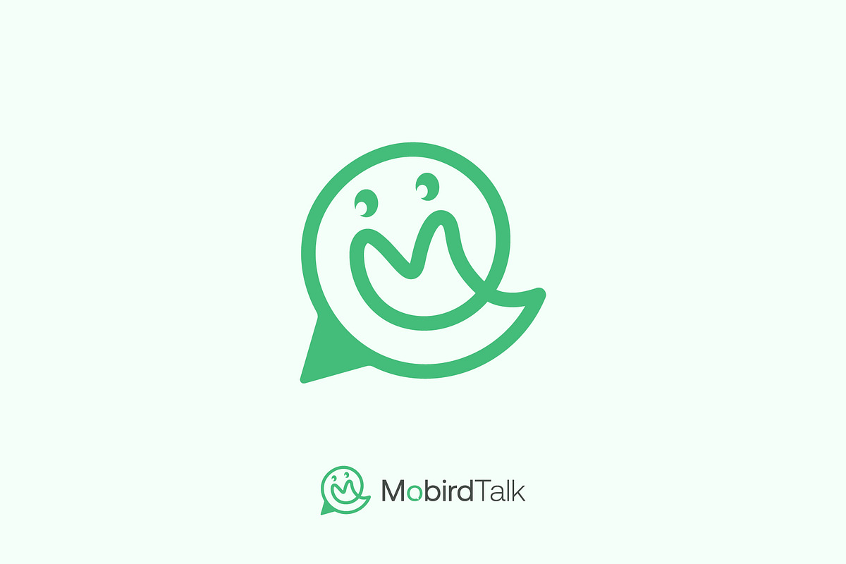 Initial M Cute Bird Chat Logo Design, a Branding & Logo Template by picxola (Photo 1 of 2)