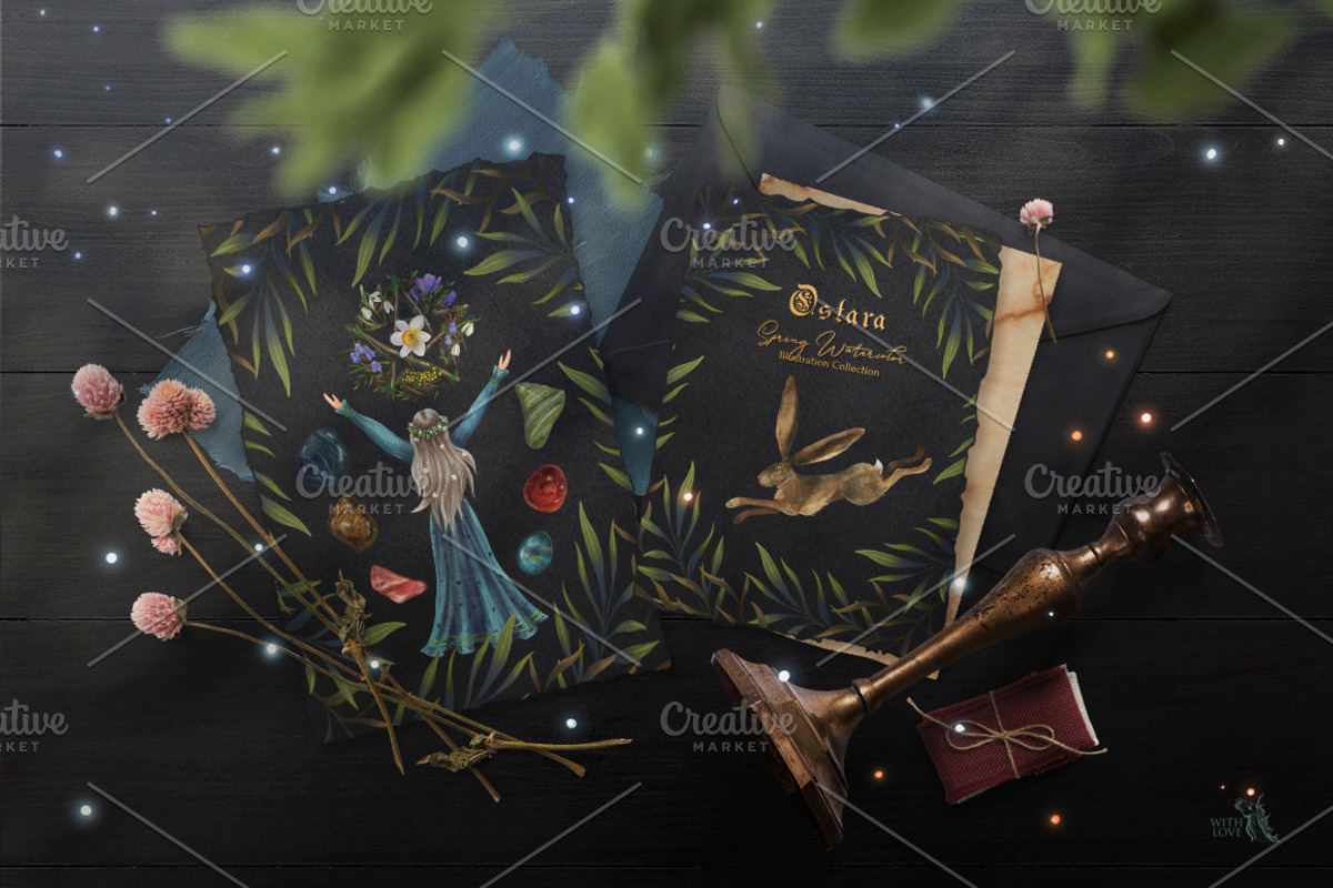 Ostara Celtic Spring Watercolor Set, an Illustration by Fluffy Unicorn (Photo 11 of 12)