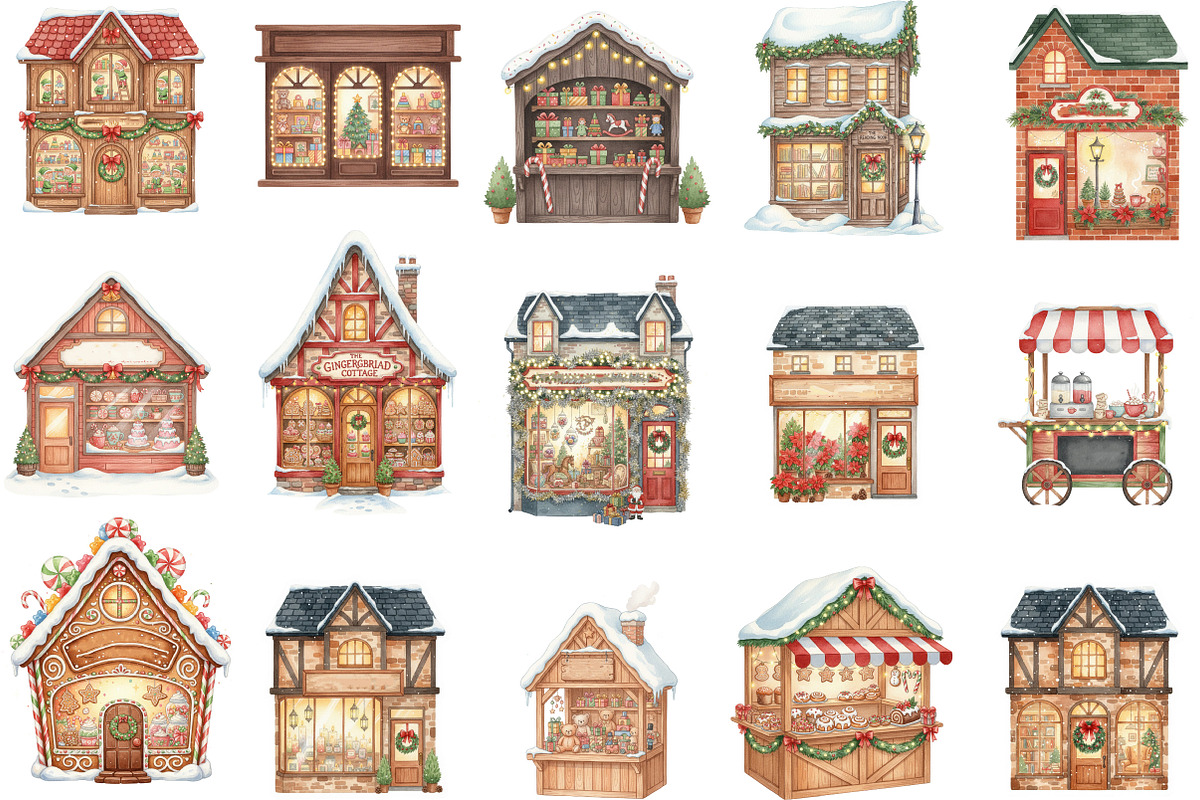 Christmas Store Sublimation Clipart, an Illustration by Designking (Photo 3 of 5)