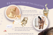 Cats Funny Toys Watercolor Clip art, an Animal Illustration by Elena Malgina Clipart (Thumbnail 18 of 19)