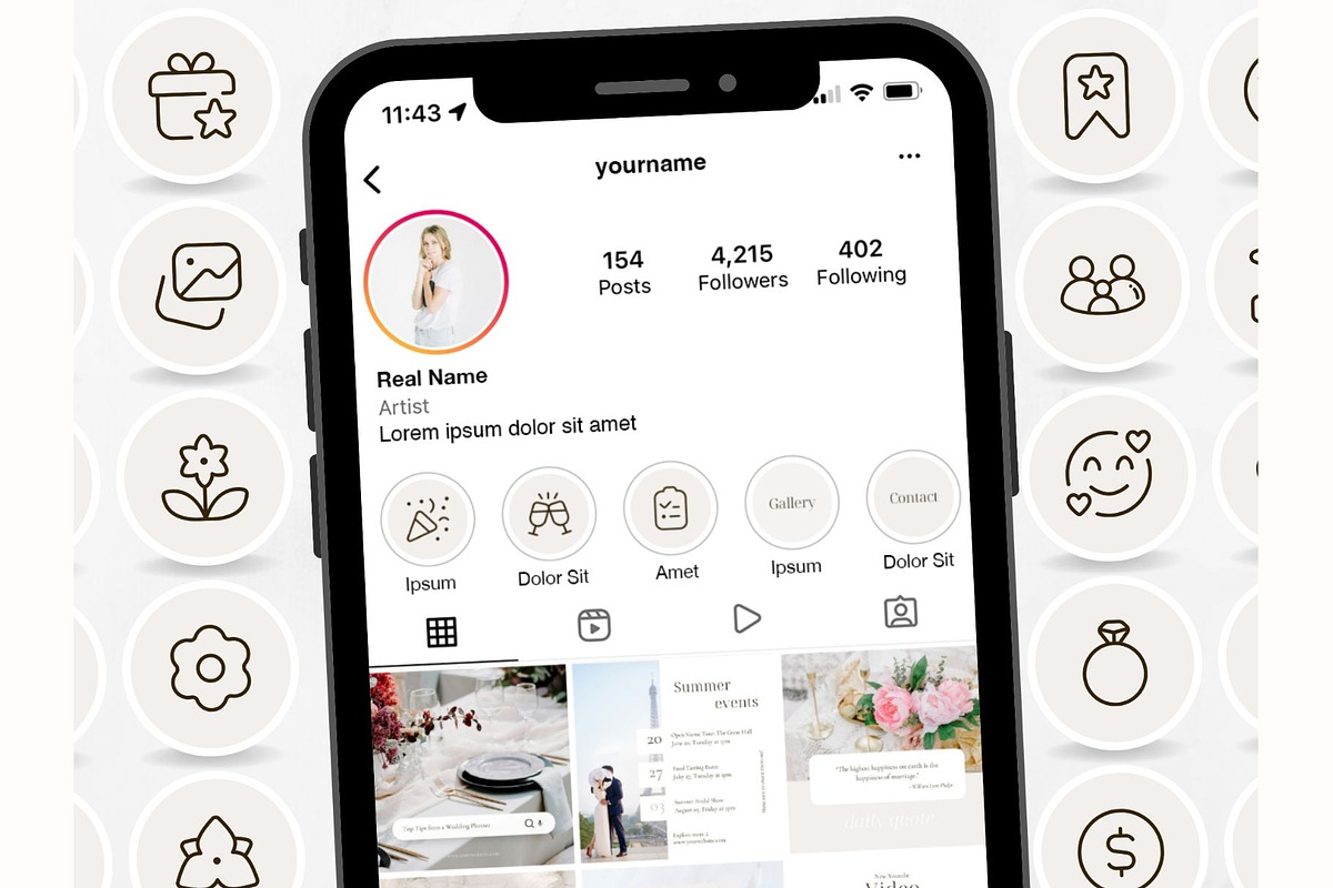 100 Wedding Event Planner Highlight, a Social Media Template by PatternLab. (Photo 6 of 9)