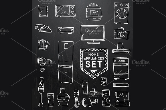 Home Appliances Doodle Set