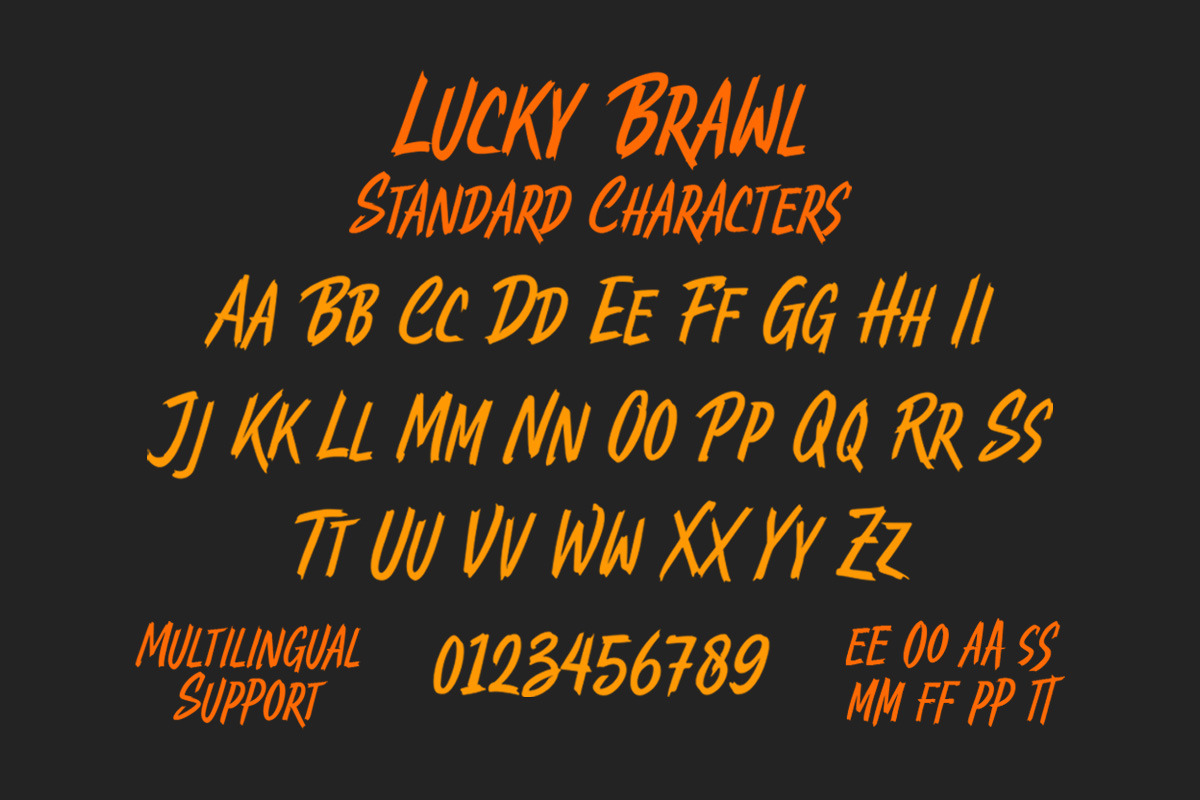 Lucky Brawl - Freestyle Font, a Font by Littlehand (Photo 8 of 9)