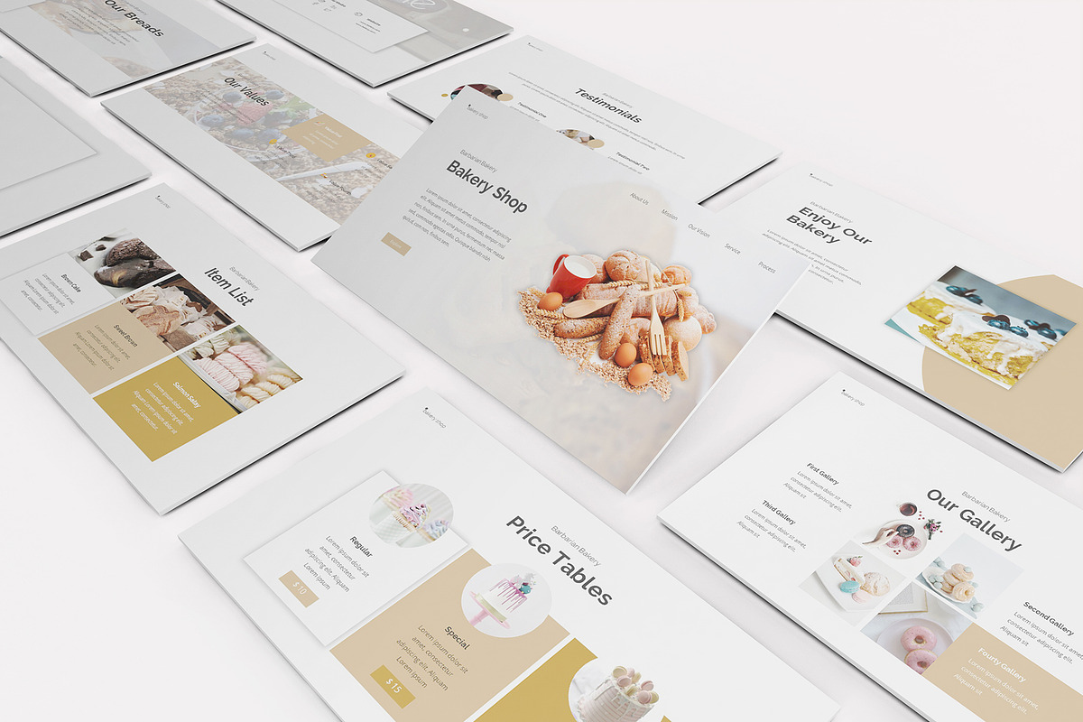 Bakery Powerpoint Template, a Presentation Template by Formatika Studio